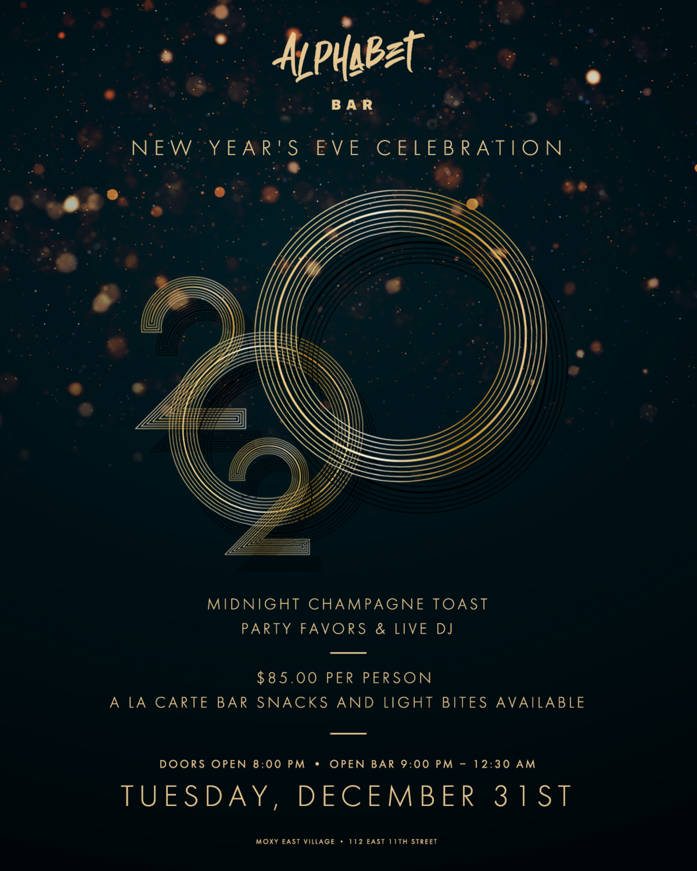 New Year’s Eve at Alphabet Bar